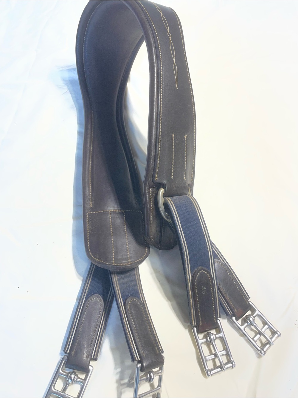 46” Fancy Stitch Leather Girth